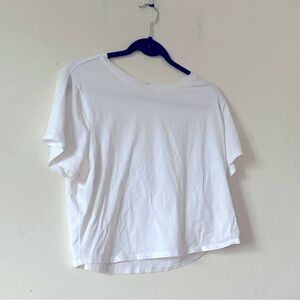 Fashion Nova, white, crop, tee,2x